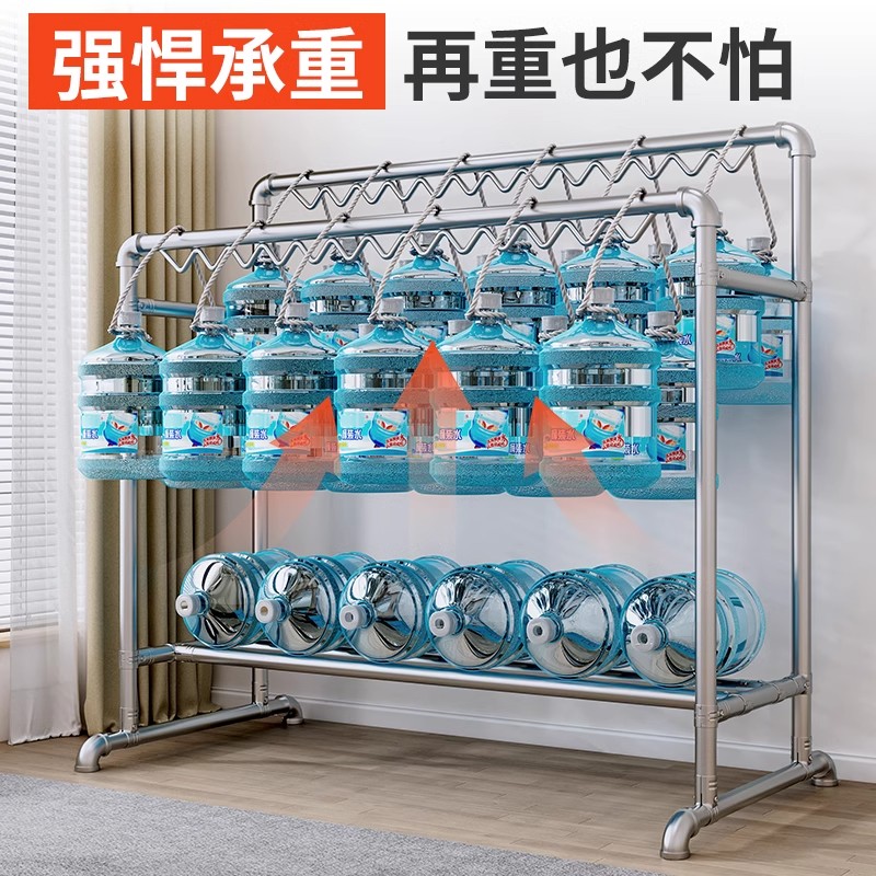 镀锌不锈钢管晾衣架落地式可移动晾衣杆双杆式衣帽架户外晾衣架