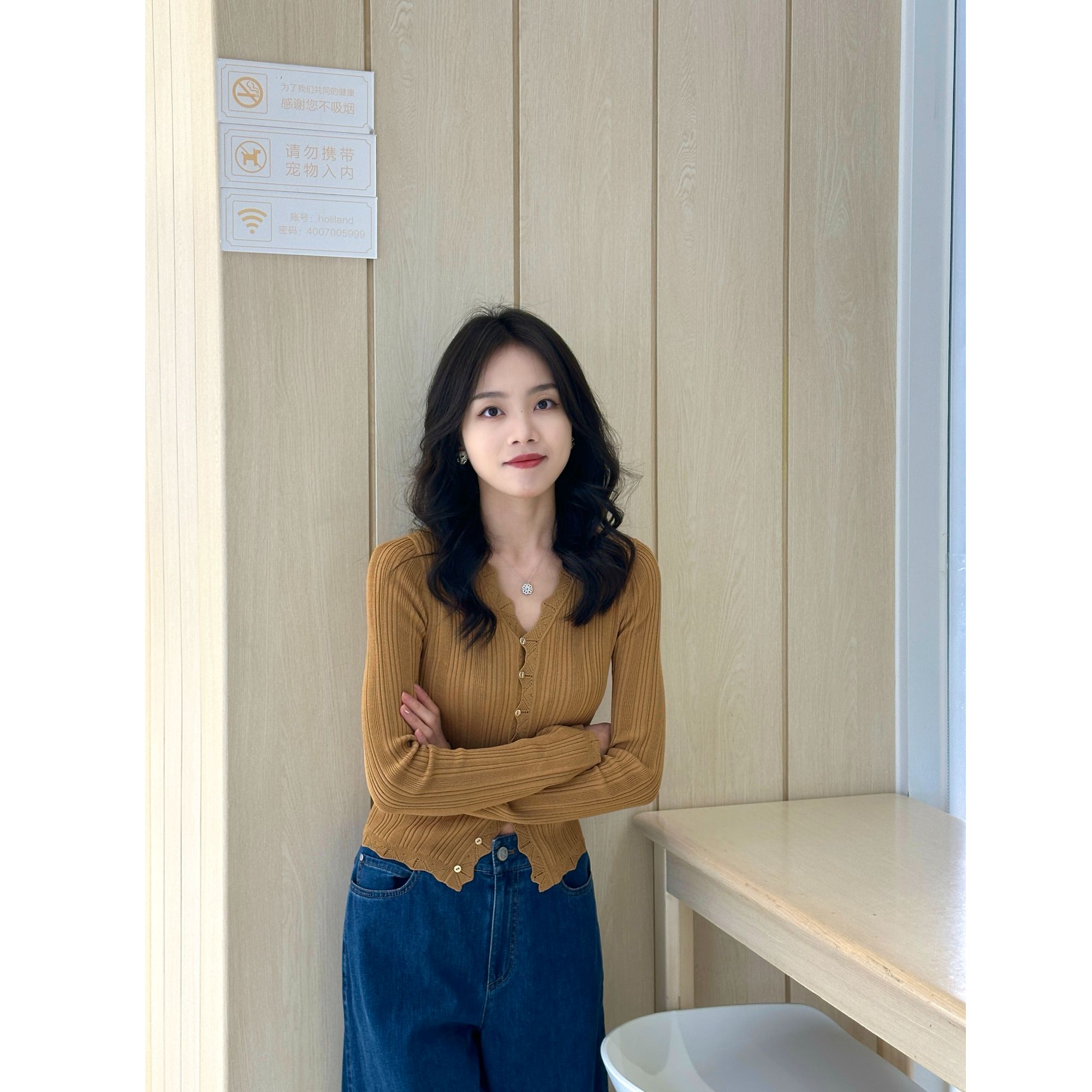 【来岁昭昭】哥弟26年新款超显瘦百搭气质长袖针织衫148082-1T17653