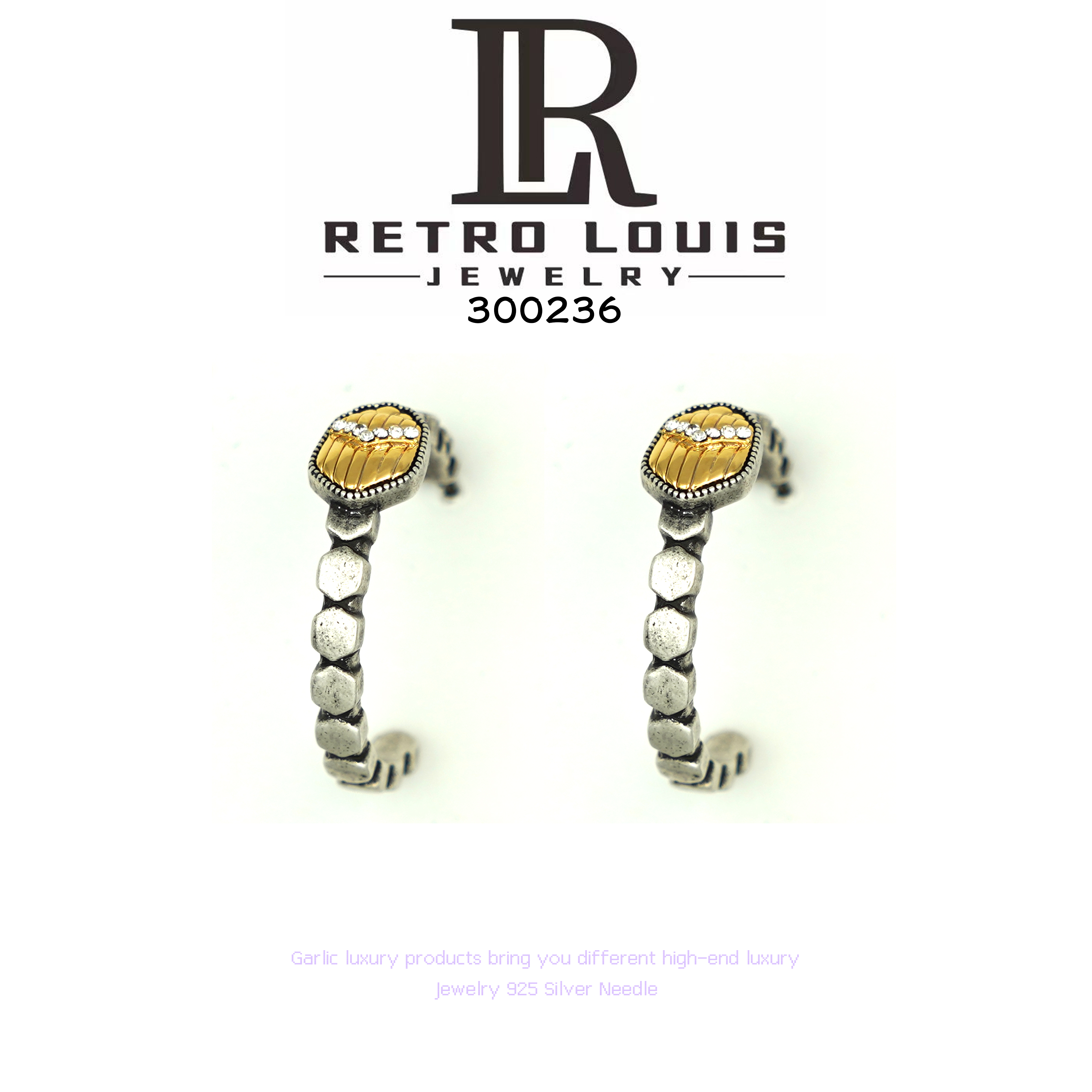 铜合金耳饰 RETRO LOUIS 耳饰~300236X