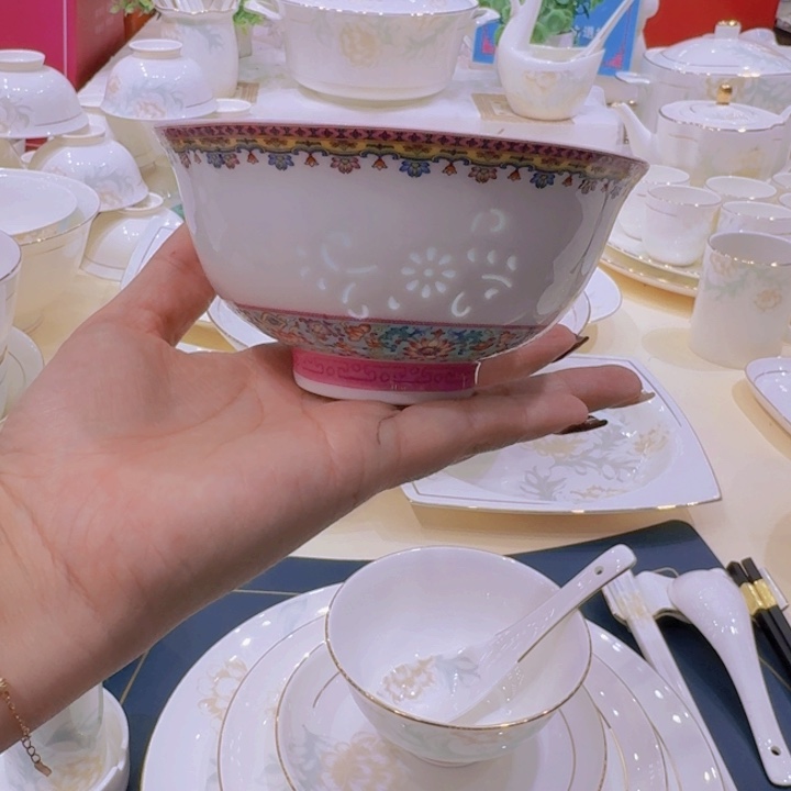 45%以上骨粉骨瓷珐琅彩单买碗盘