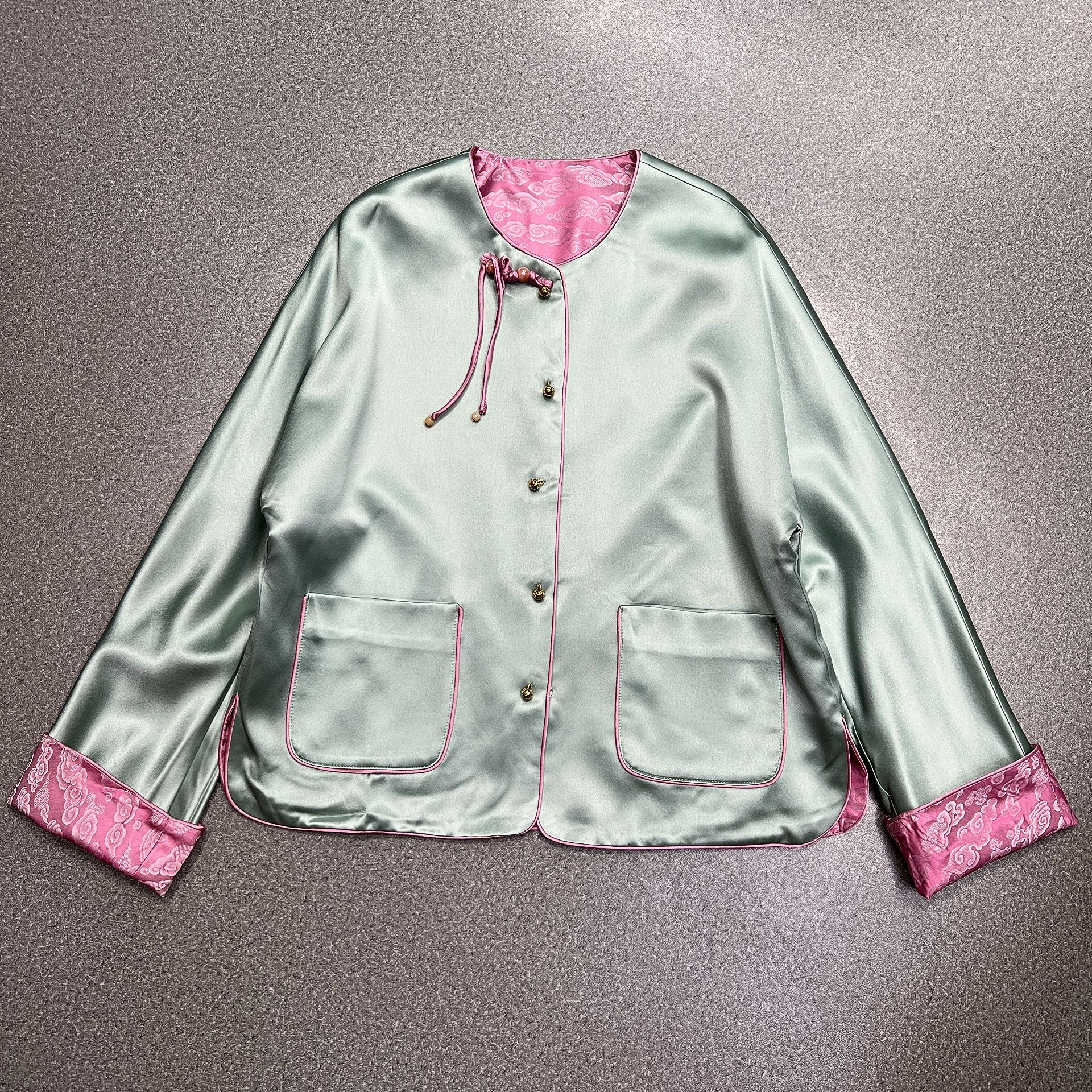 早春新款中式上衣女士时尚外套双面服