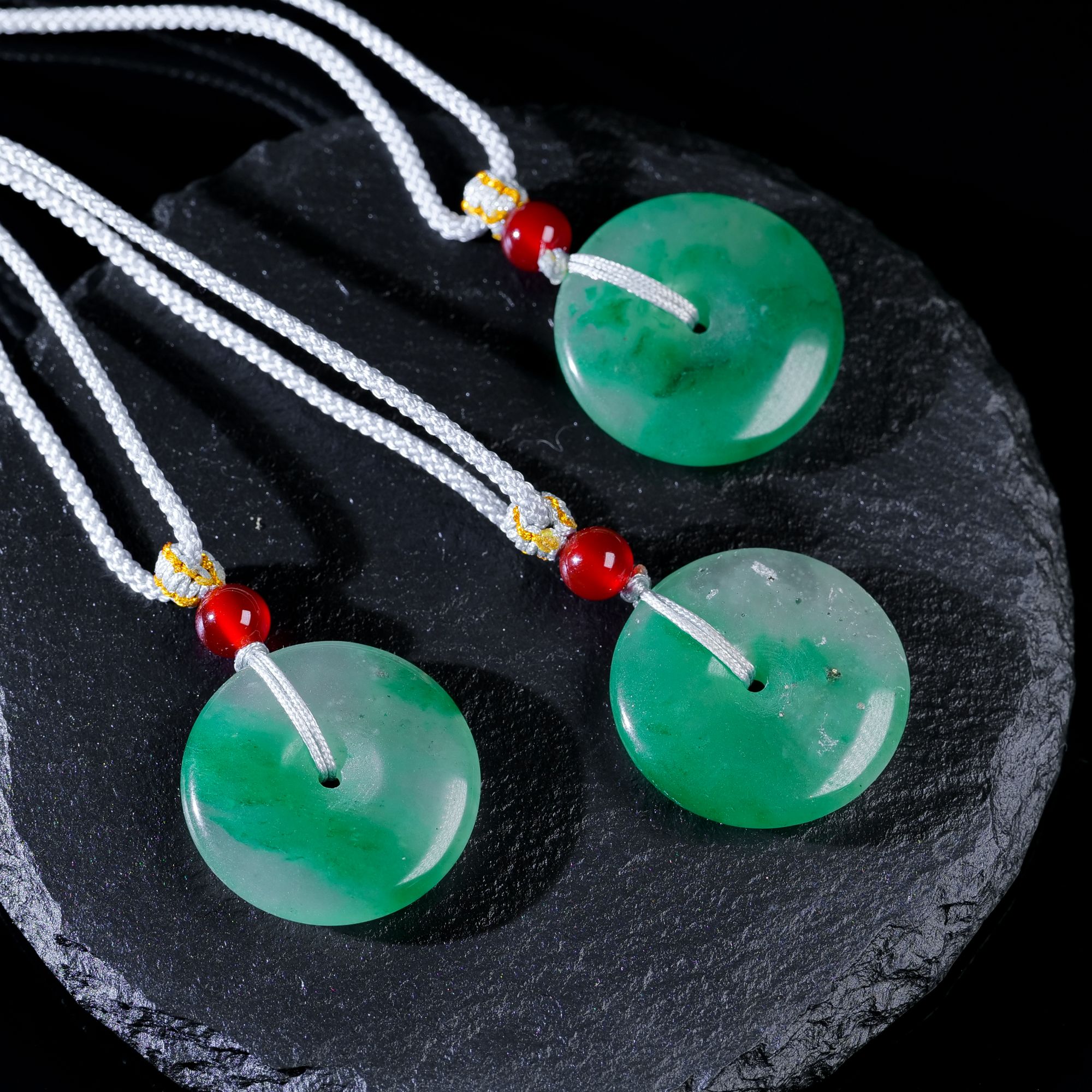 【小雨来了】独龙玉飘花平安扣吊坠 挂坠 多样性发一件