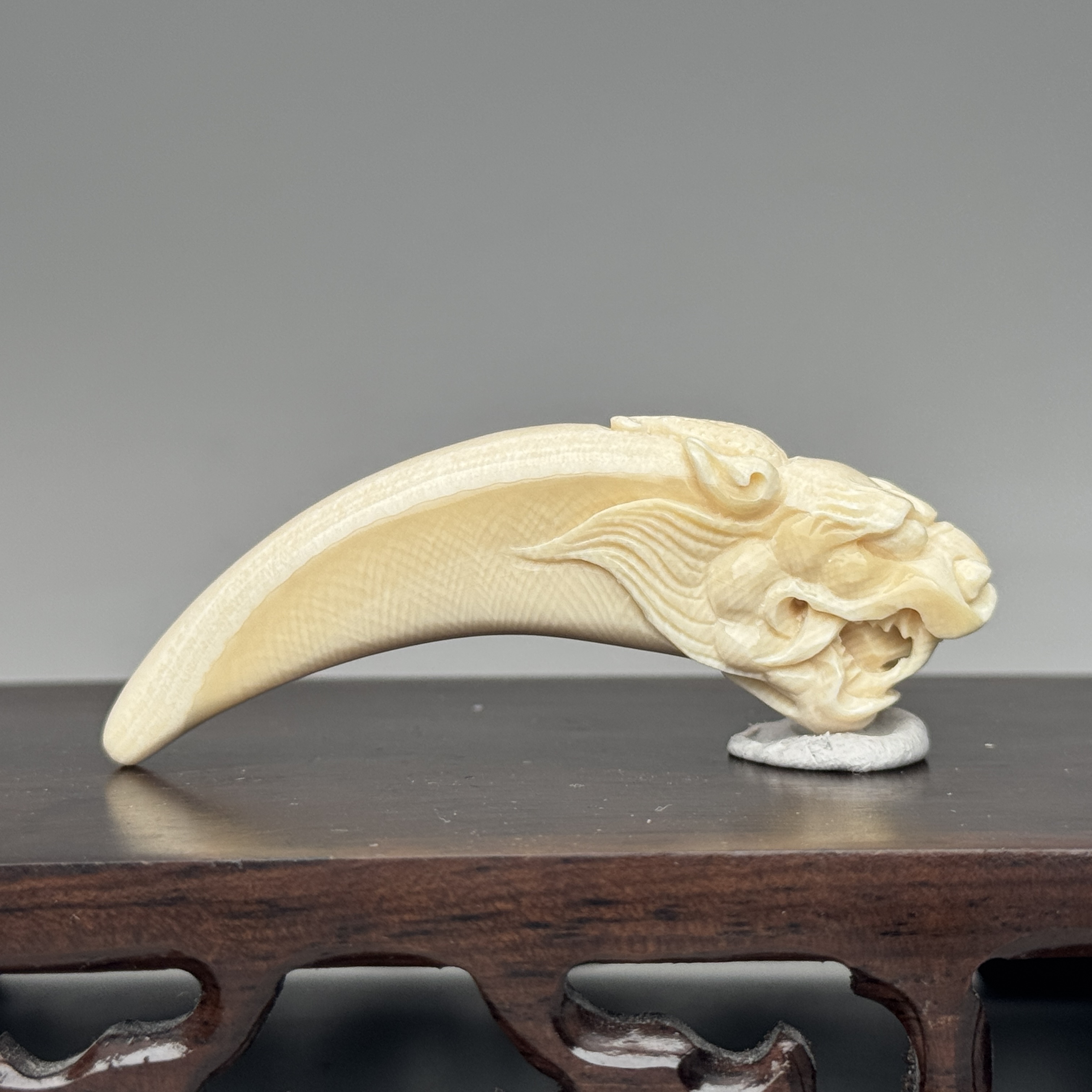 DEZHI/德志6718*13mm13.6g貔貅牙尖吊坠天然猛犸牙A631