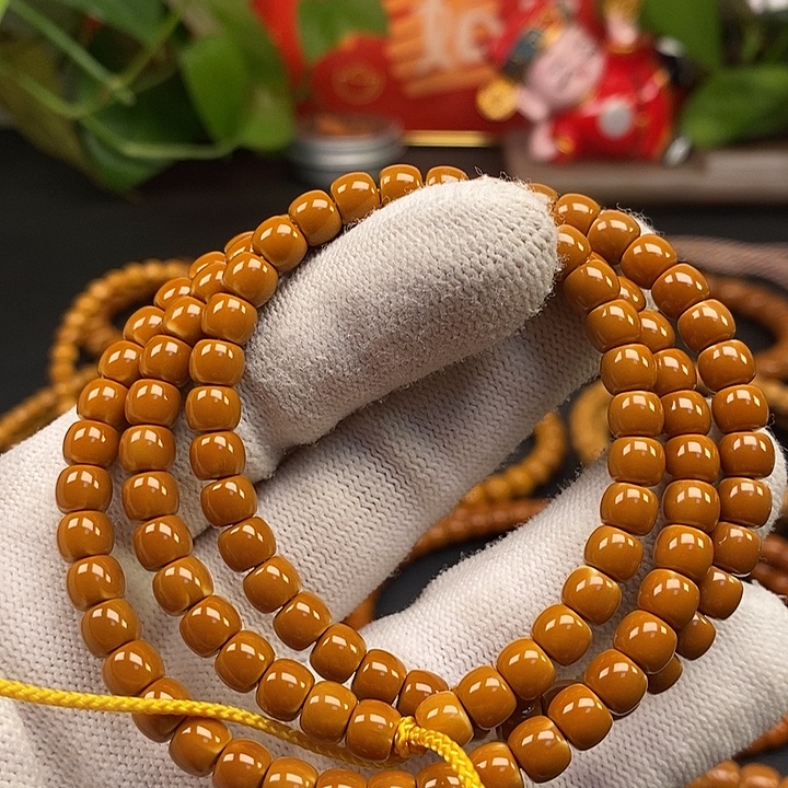 手串橄榄核6.1老挝核尖极限弧108正三花微白