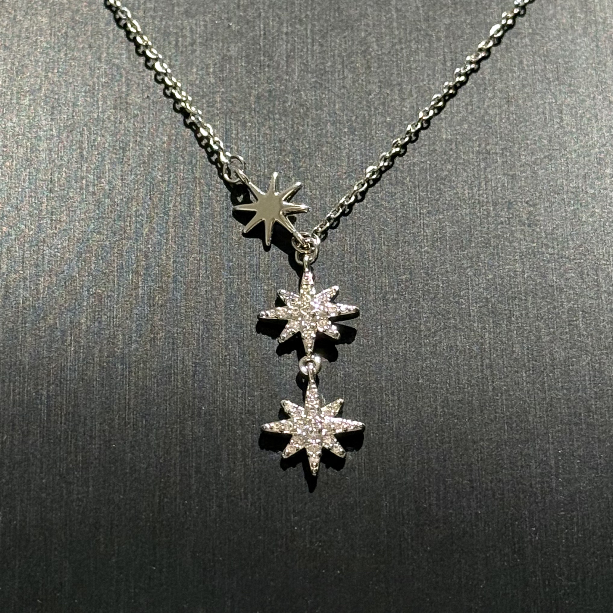 铜合金吊坠 【17SR】双十一福利款芒星满钻项链气质