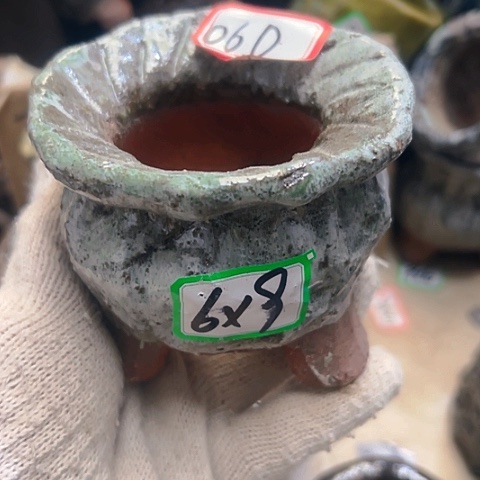 红陶粗陶花盆手工