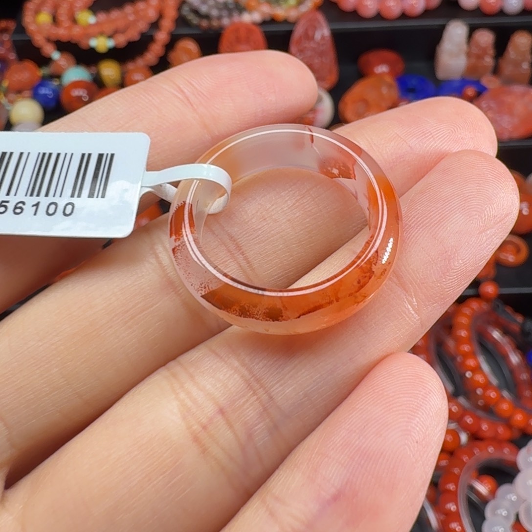 南红玛瑙未镶嵌戒指19.5mm
