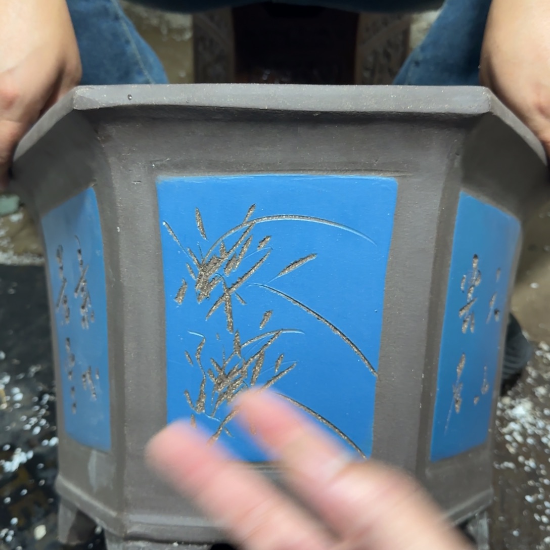 紫砂花盆口径33 29高度22