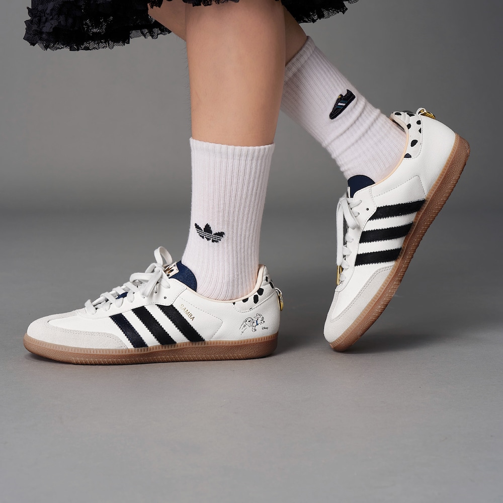 Adidas三叶草迪士尼101斑点狗联名经典运动鞋小白鞋「T头鞋」KJ5990