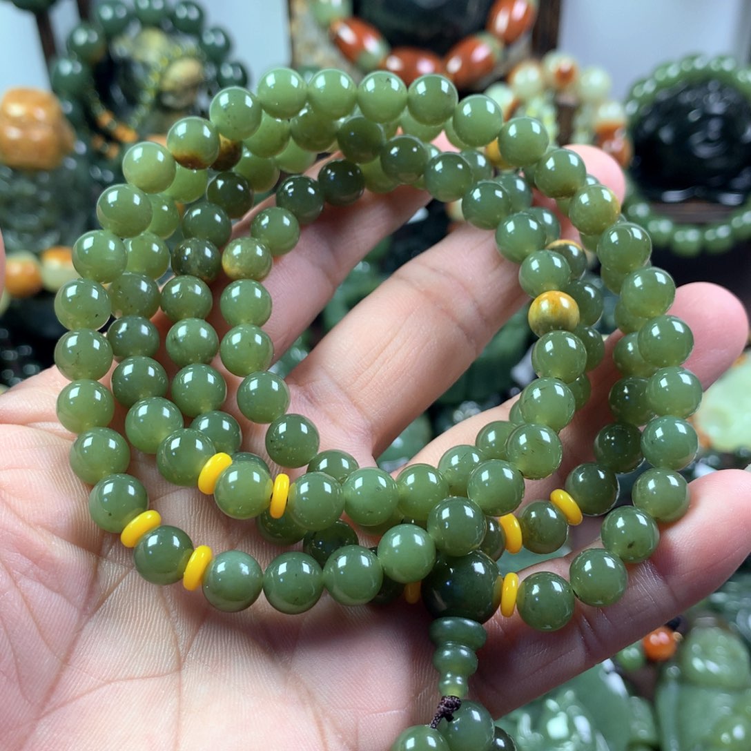 透闪石质玉手链未镶嵌