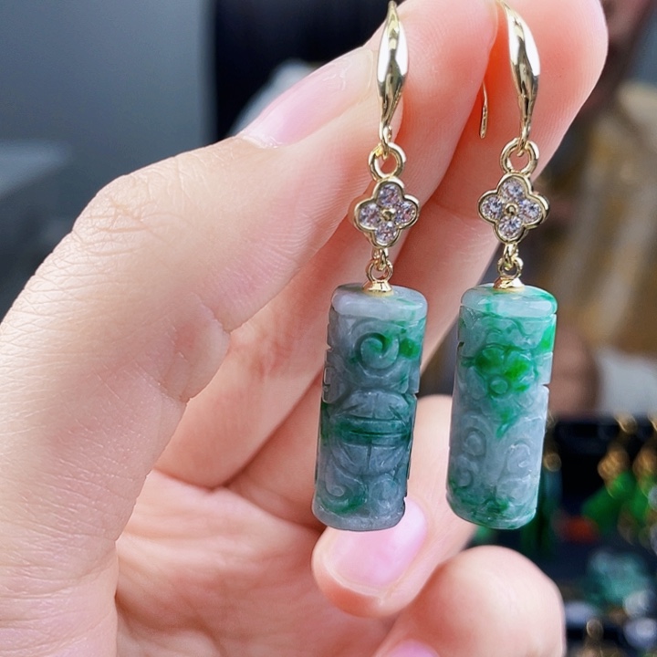 翡翠耳饰未镶嵌饰品