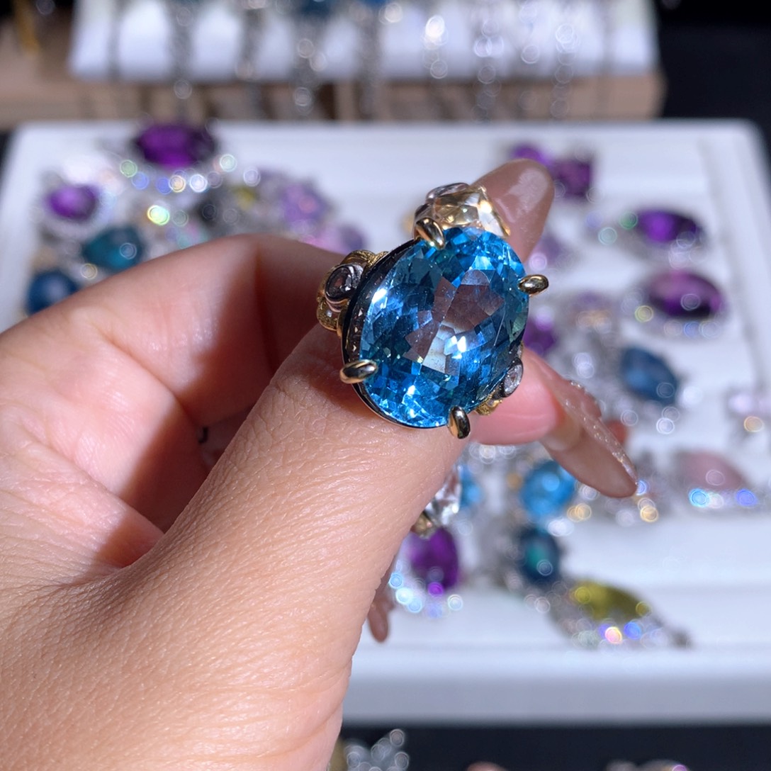 【闪购商品】水晶戒指银S925镶嵌?****?戒指