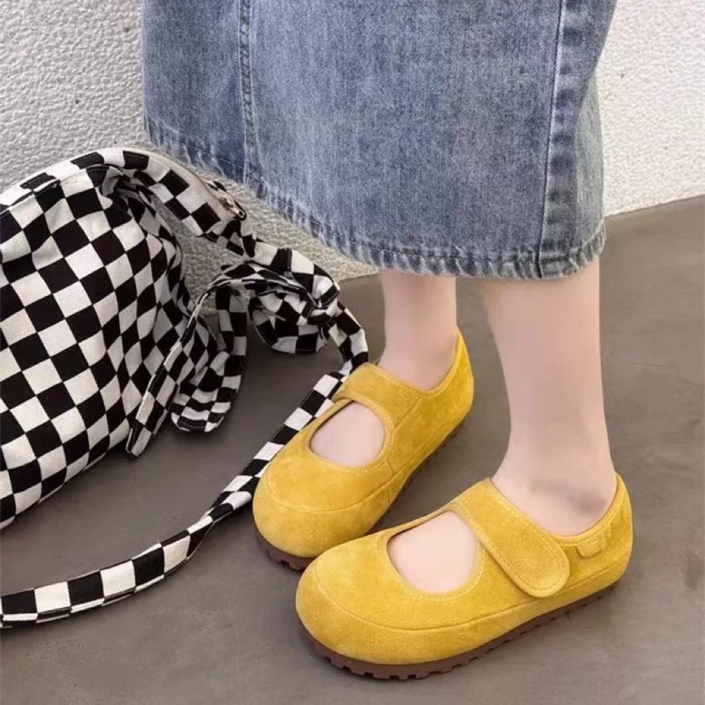 M356--49  直播女鞋】ins风真皮厚底休闲鞋