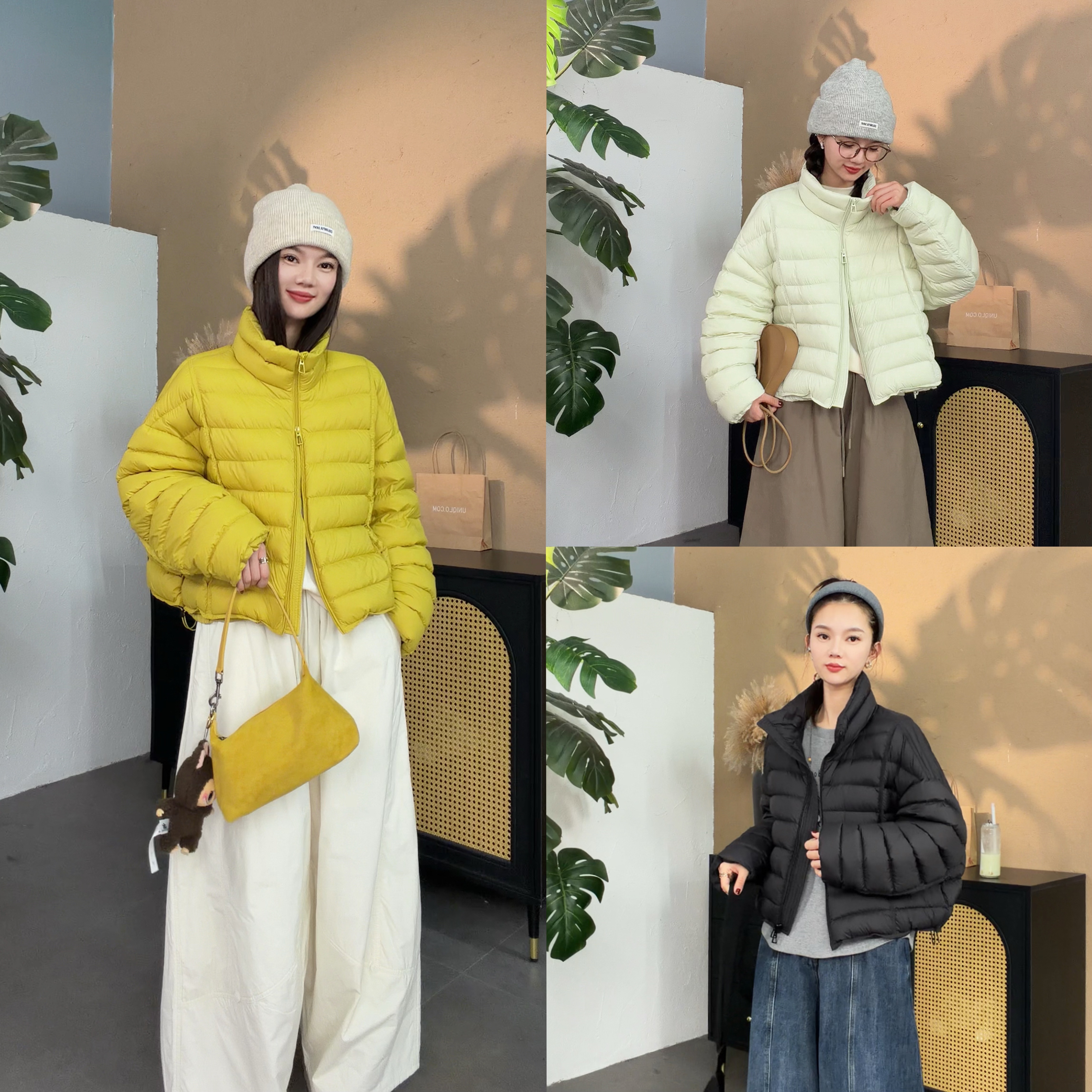 【SI MO】88335轻盈极简休闲百搭龟背感立领羽绒服