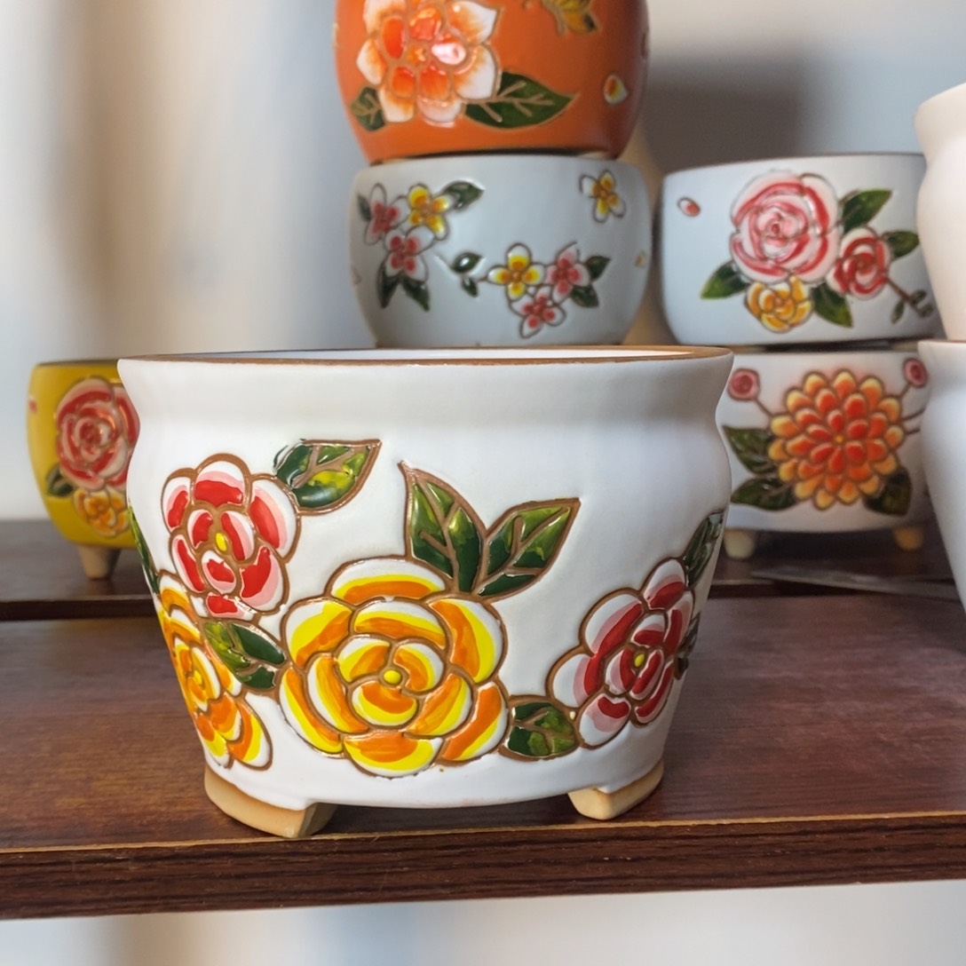 红陶韩式多肉植物花盆