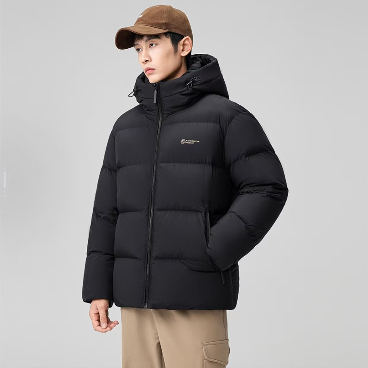 【老何童装】男士舒适百搭羽绒服Y18（ZDK）