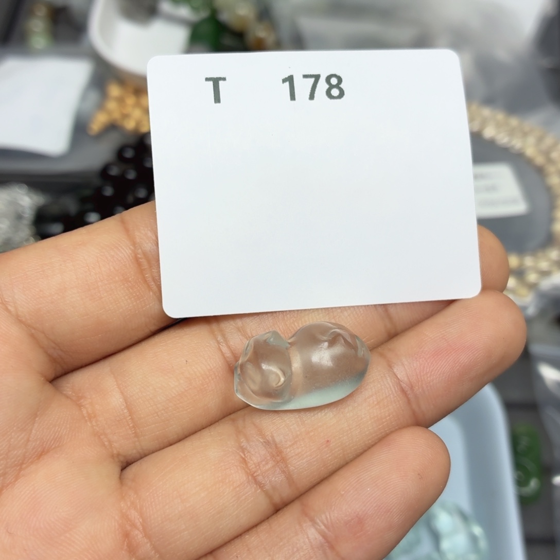 水晶颈饰银S925镶嵌T178