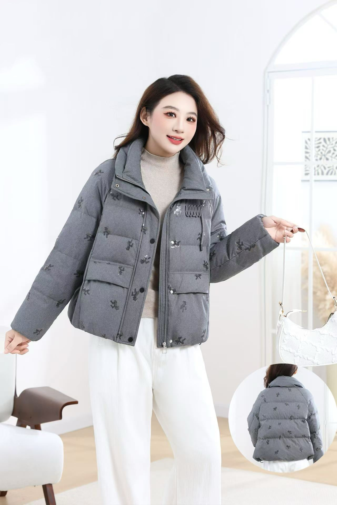 冬季常规女厚款保暖休闲韩版Y778