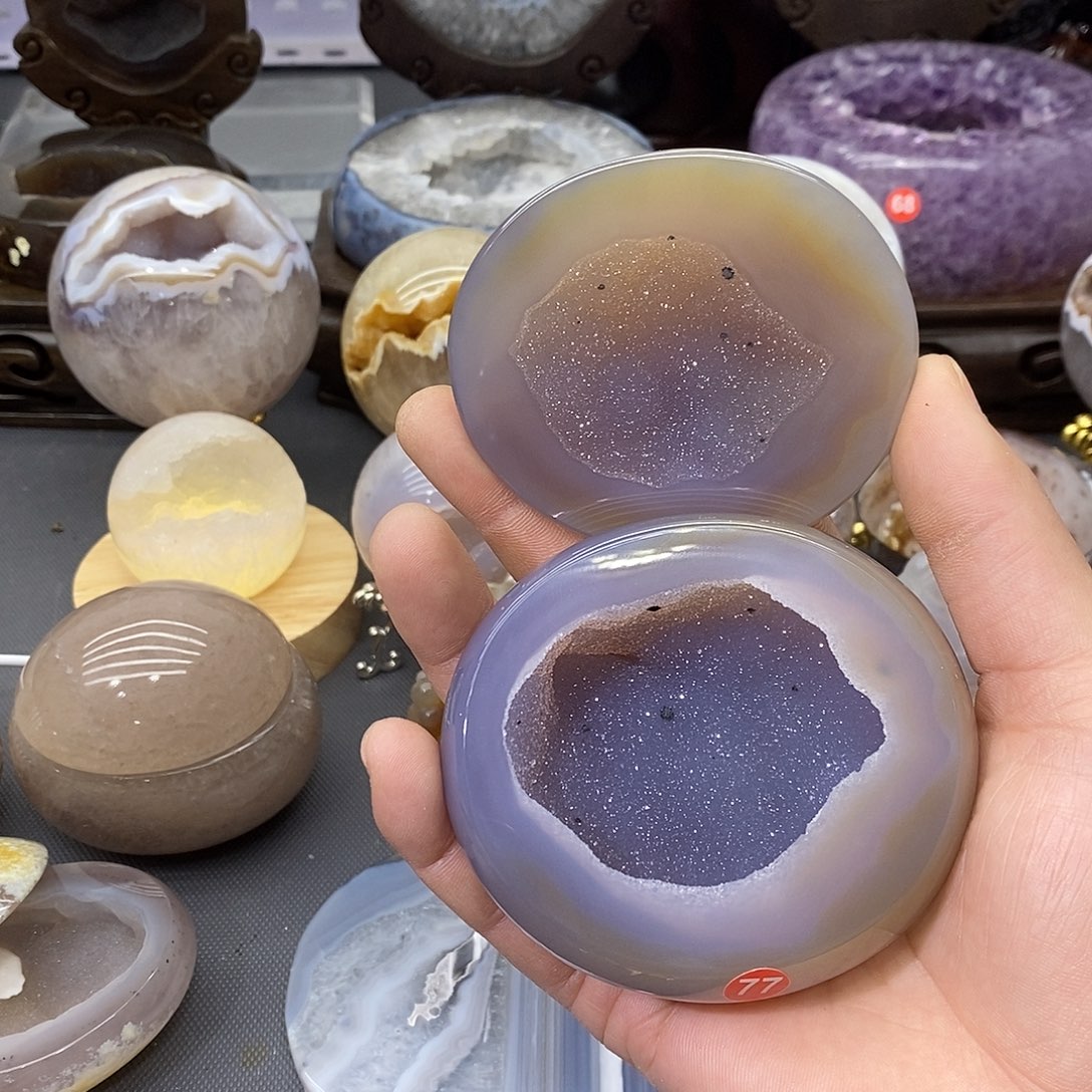 摆件紫晶未镶嵌聚宝盆