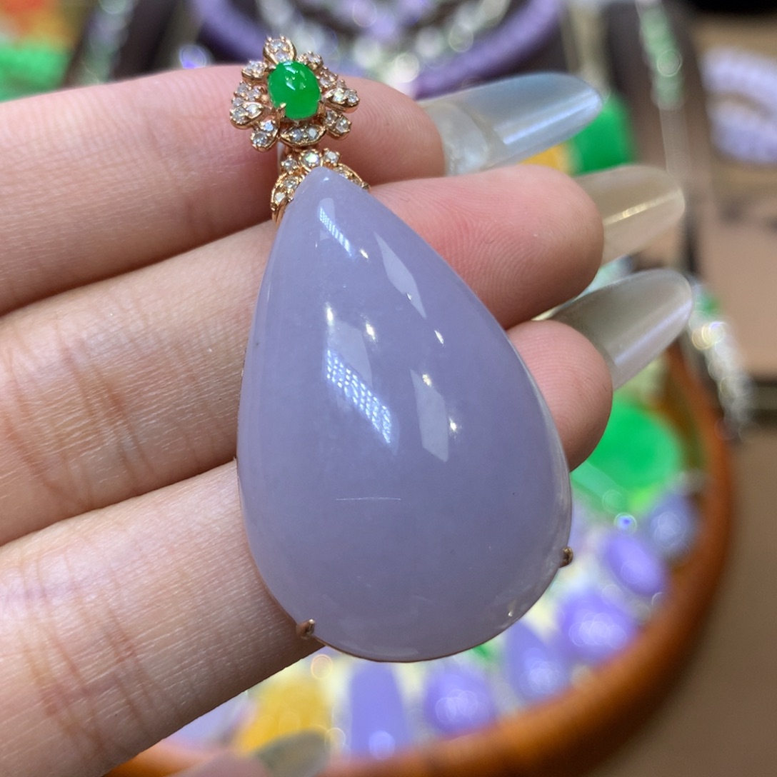 【闪购商品】翡翠18K金镶嵌颈饰翡翠
