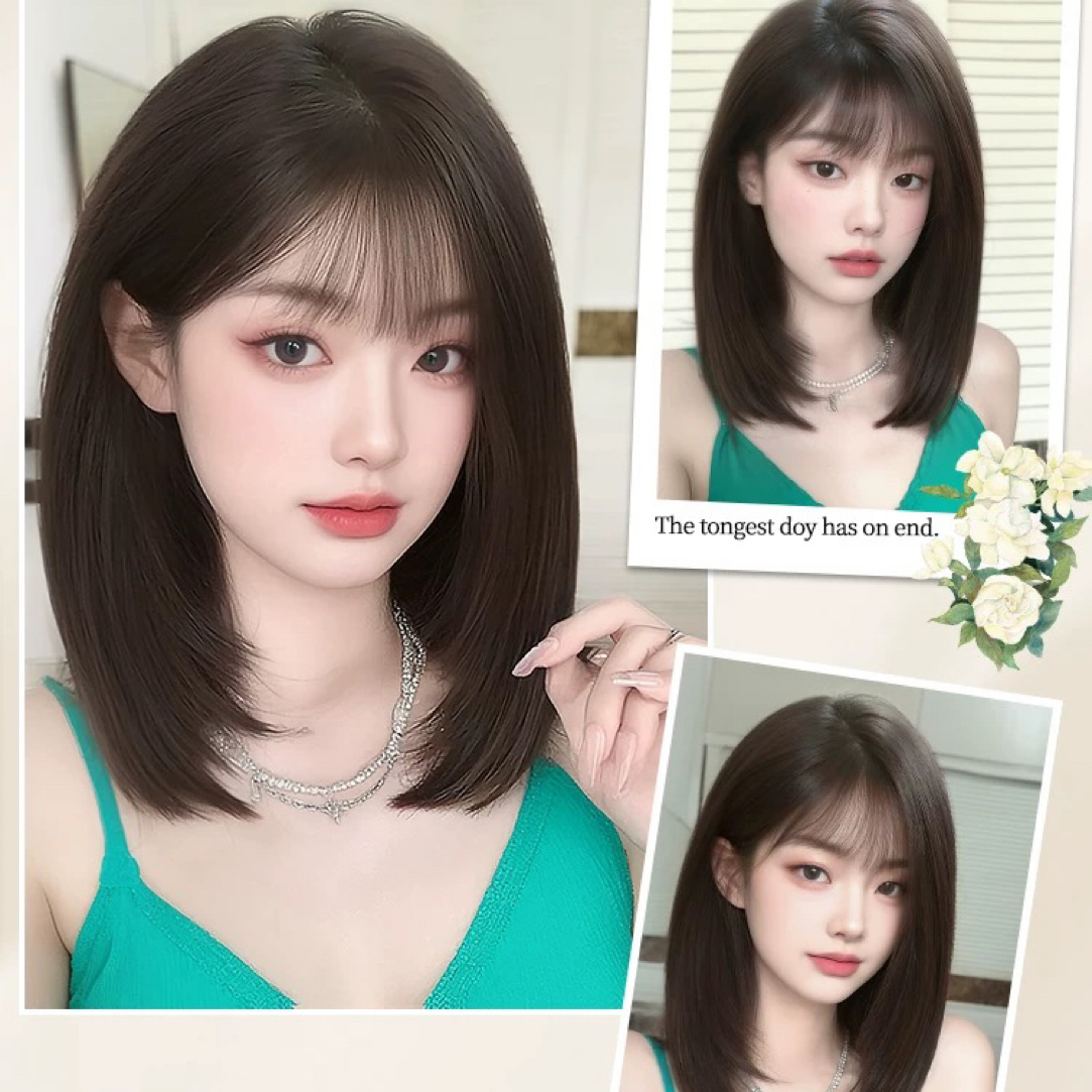 【盐系女友】假发女全头套自然高层次初恋锁骨发仿真发日常整顶发套