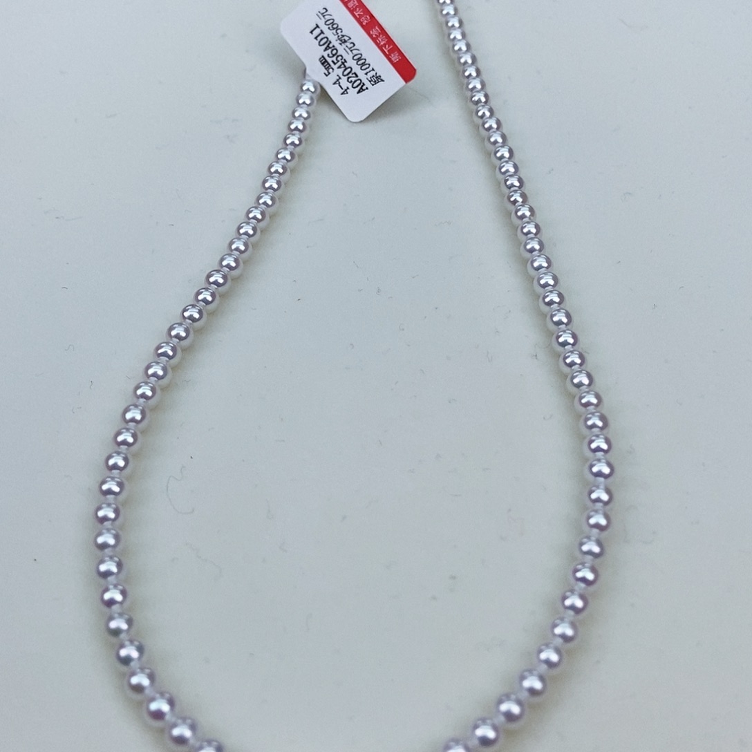 淡水珍珠4-4.5极光正圆白炫彩银S925镶嵌