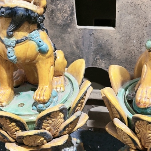 瓦当摆件摆件茶桌茶台陶瓷八*妈