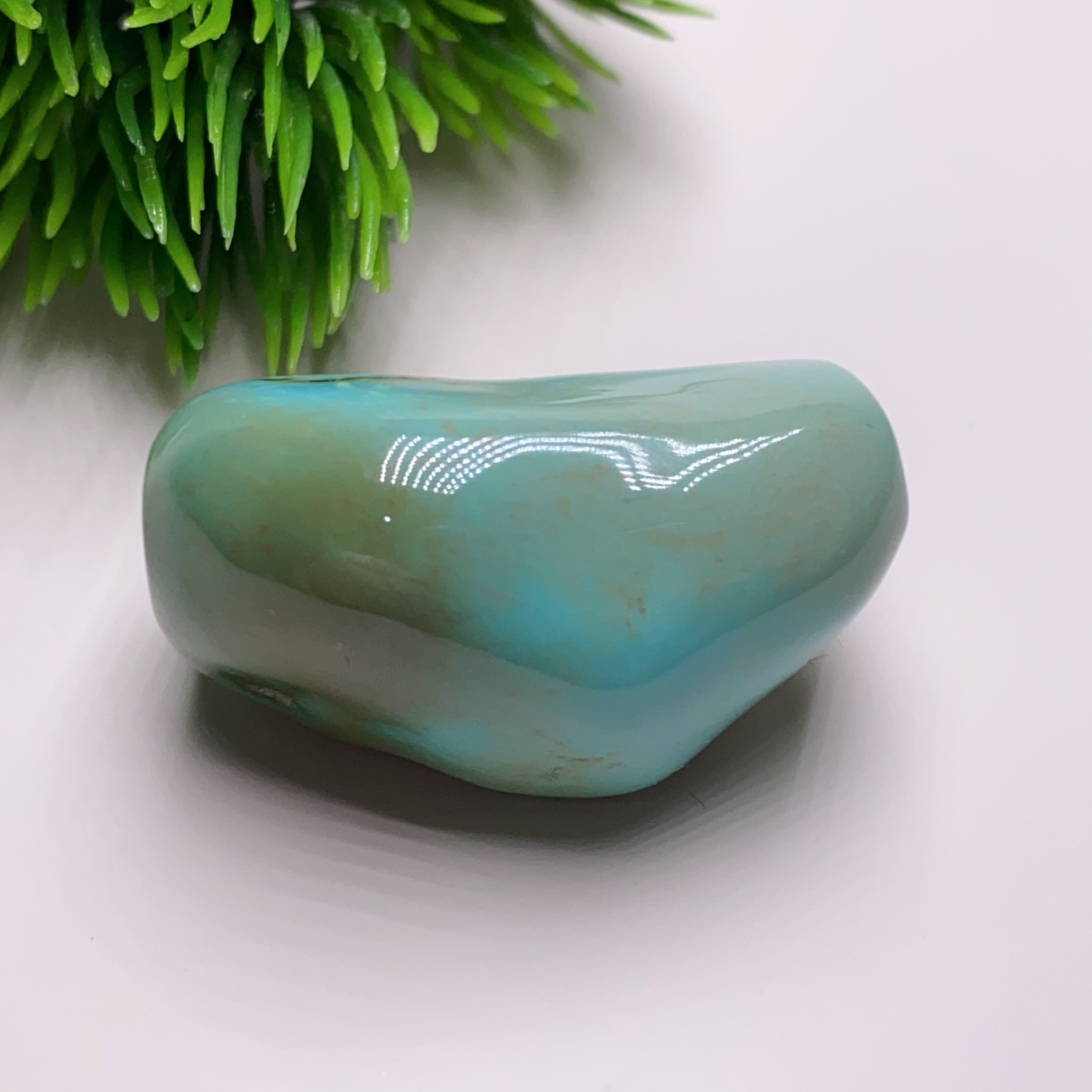 绿松石随型配饰配珠锁骨珠diy瓷釉级玉化料尺寸17x30mm重13.6克