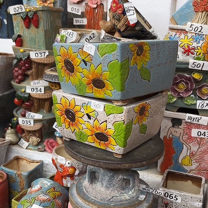 粗陶材质多肉花盆