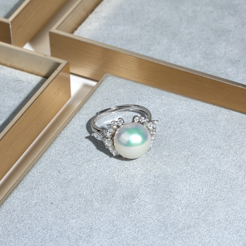 Gloire/古名【双双】 淡水珍珠大点位白珠戒指12-13mm             