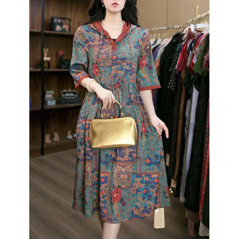 23310-33新款女士连帽连衣裙