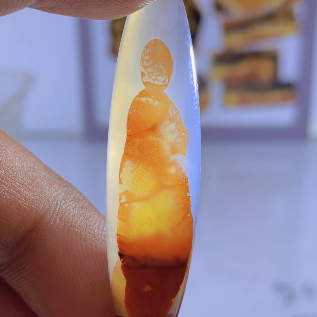 玛瑙/玉髓吊坠(不含链)未镶嵌橙*