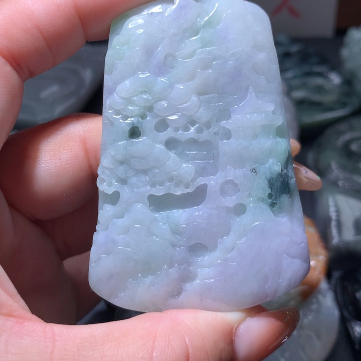 翡翠未镶嵌颈饰保真天然A货翡翠