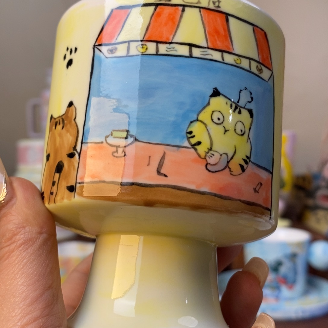 杯景德镇手绘主人杯