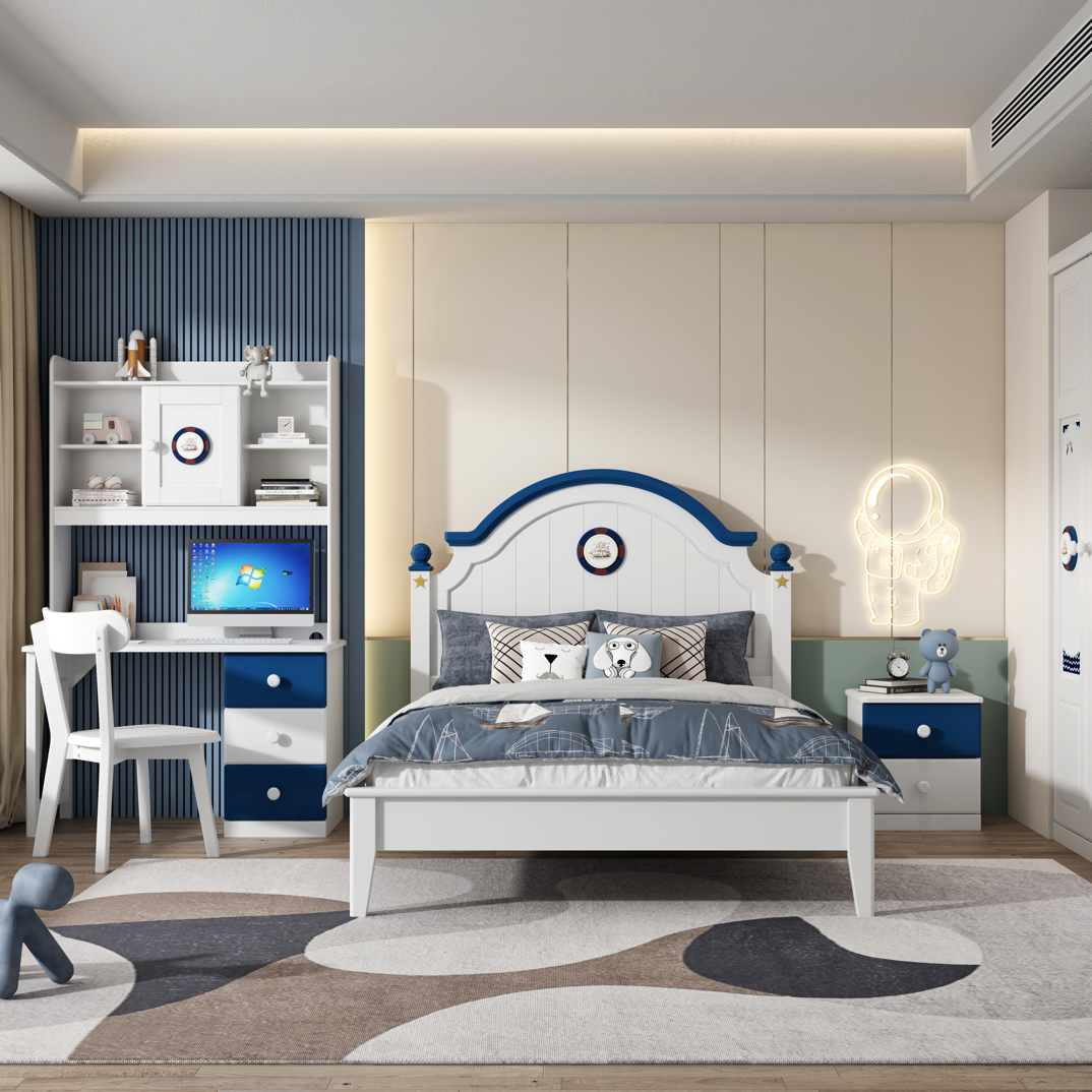 乐童全实木儿童床男孩女孩床小床儿童房家具