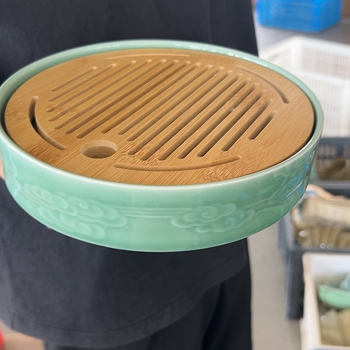 龙泉云间青瓷小米茶器