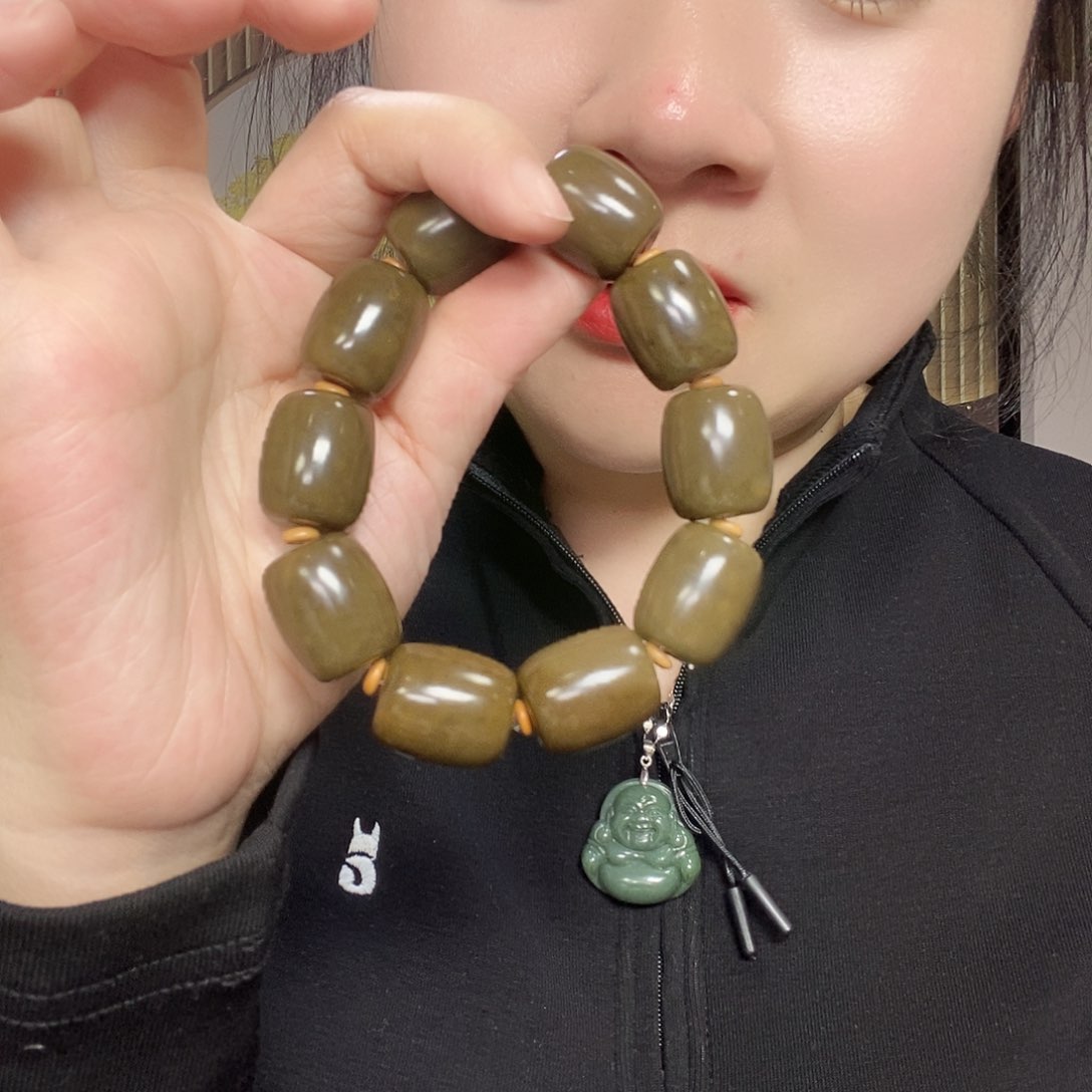 透闪石质玉手串未镶嵌多样性随机发一