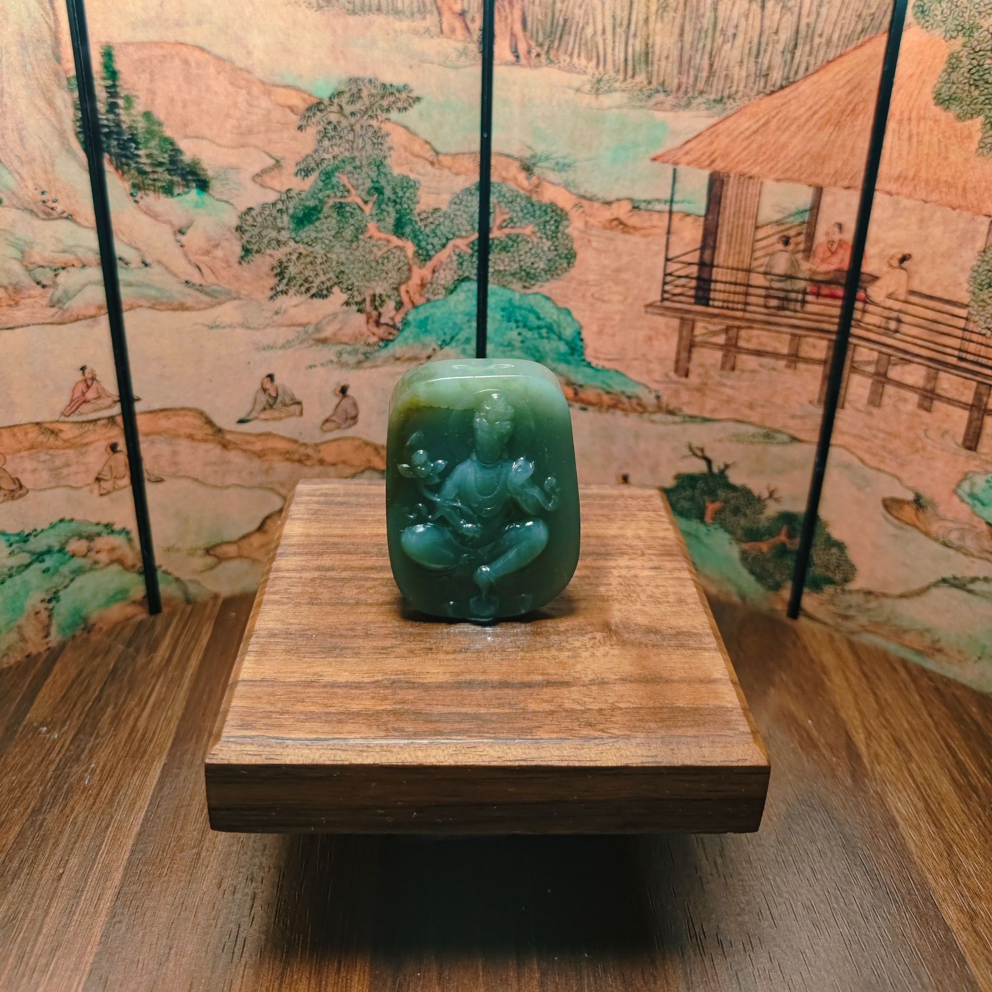 W和田玉观音吊坠1146