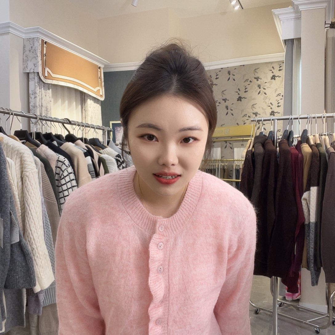 荷叶边开衫针织上衣