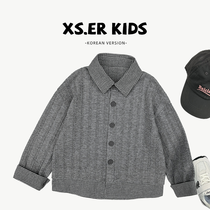 【小首尔】秋冬男童韩版针织开衫毛衣HBB6807