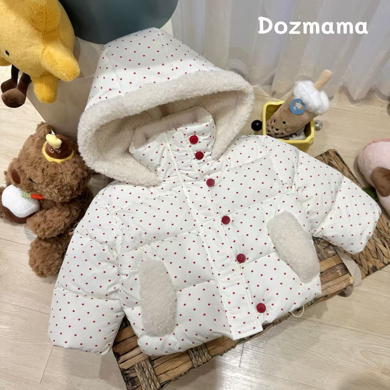 Doz【草莓奶芙】小童冬款外套女童休闲冬季婴幼童棉服-D25018