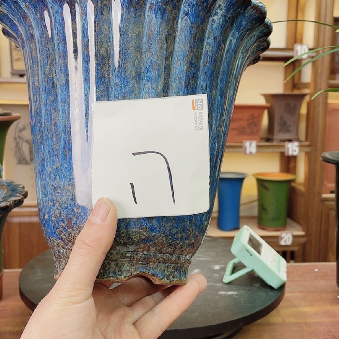 【闪购商品】紫砂花盆流**画兰花725555668554778