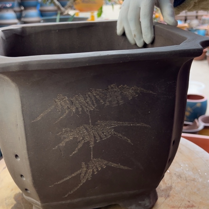 紫砂宜兴紫砂切角四方31