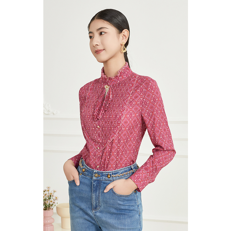 乔万尼衬衫2025新款女轻奢高级感法式长袖EM1C111103