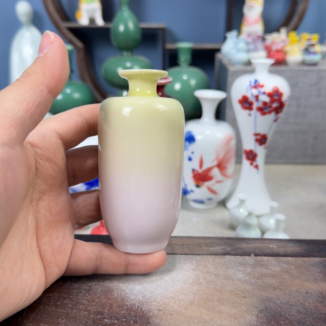 陶瓷手工小花器摆件
