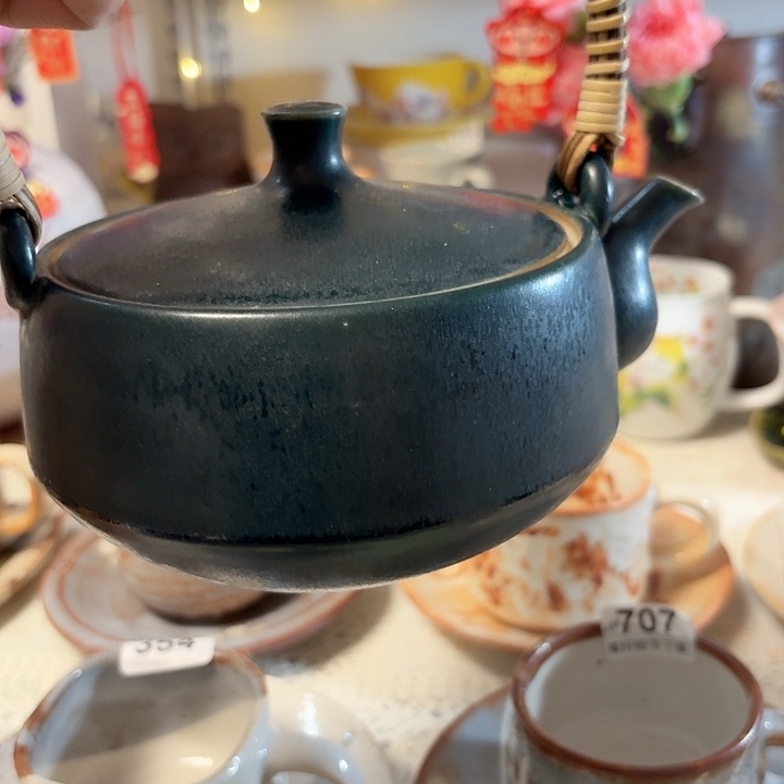 瓷片日本进口茶壶，日本进口茶