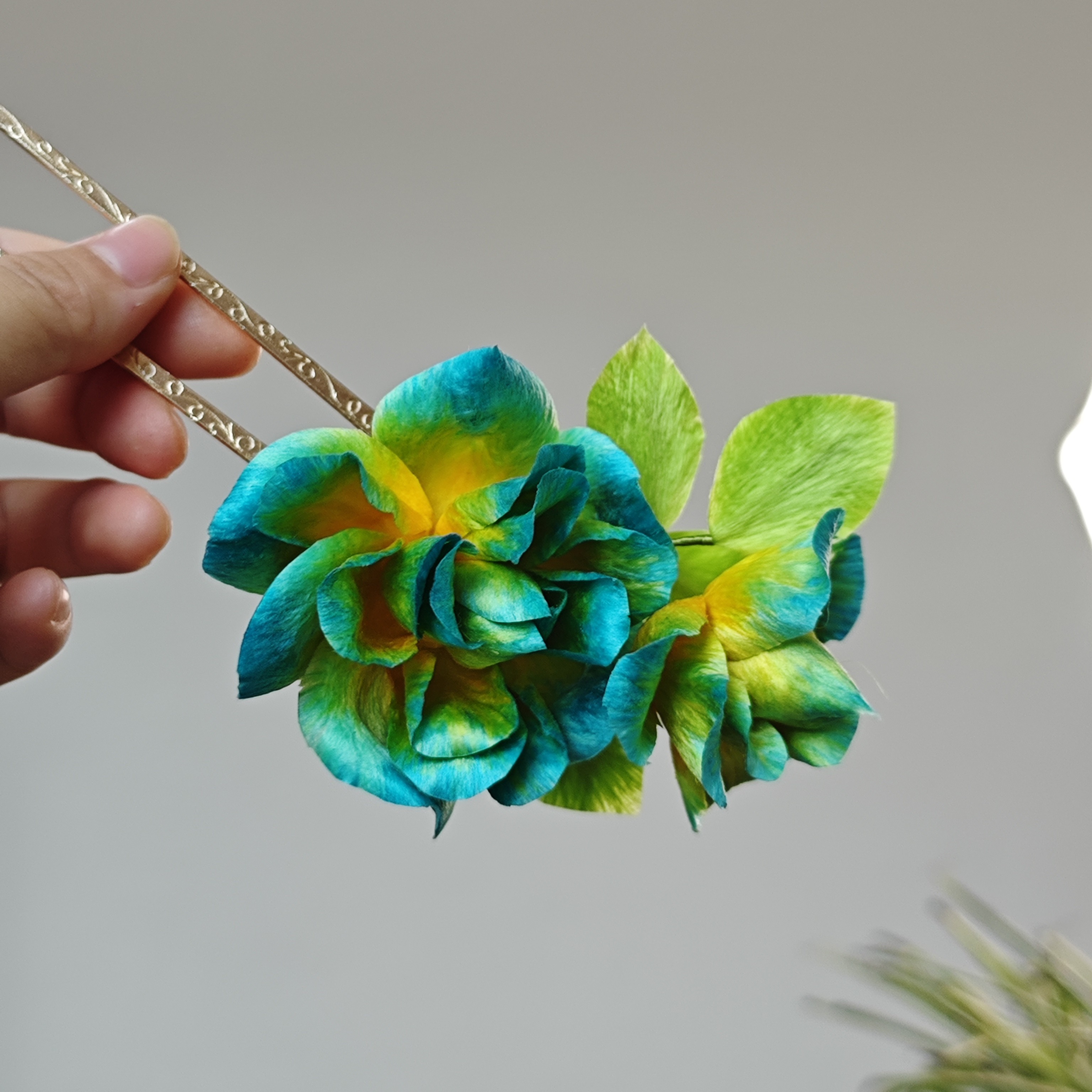 江山色玫瑰，非遗绒花