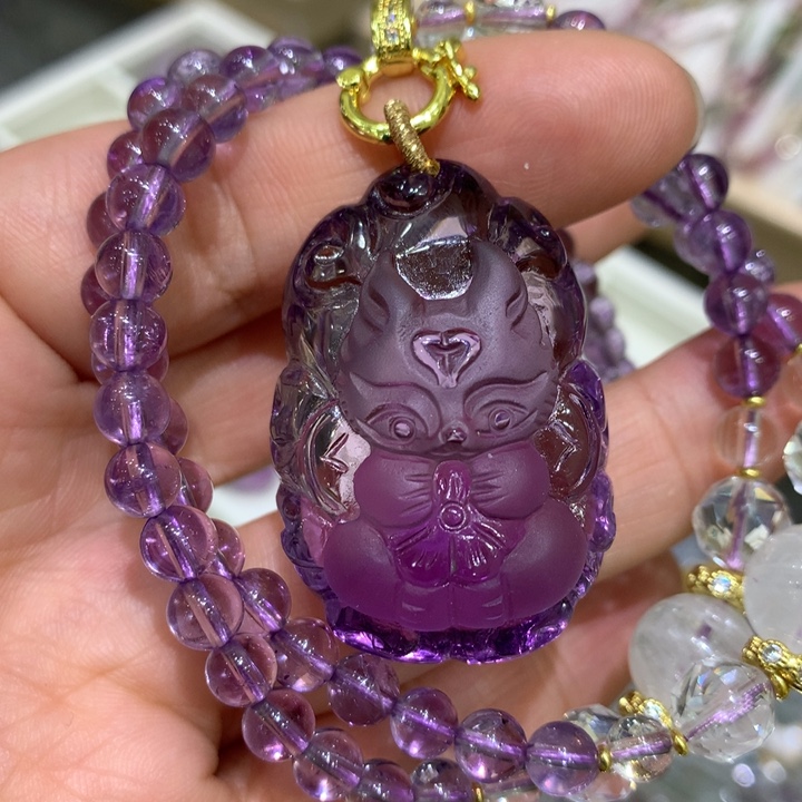 水晶颈饰未镶嵌天然