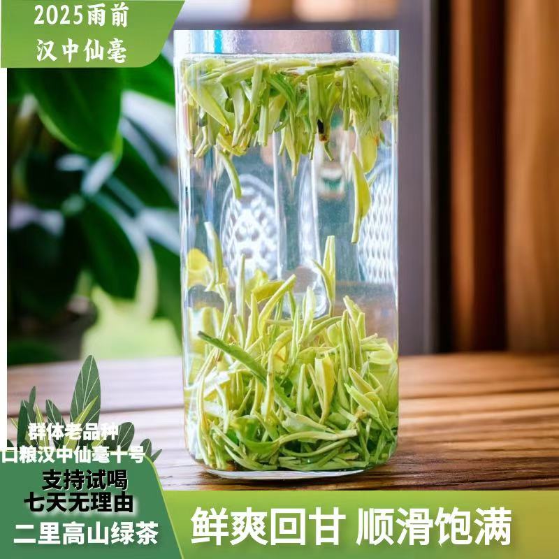二里坝汉中仙毫十号明前群体种饱满顺滑型美醇厚回甘绿茶兰花香