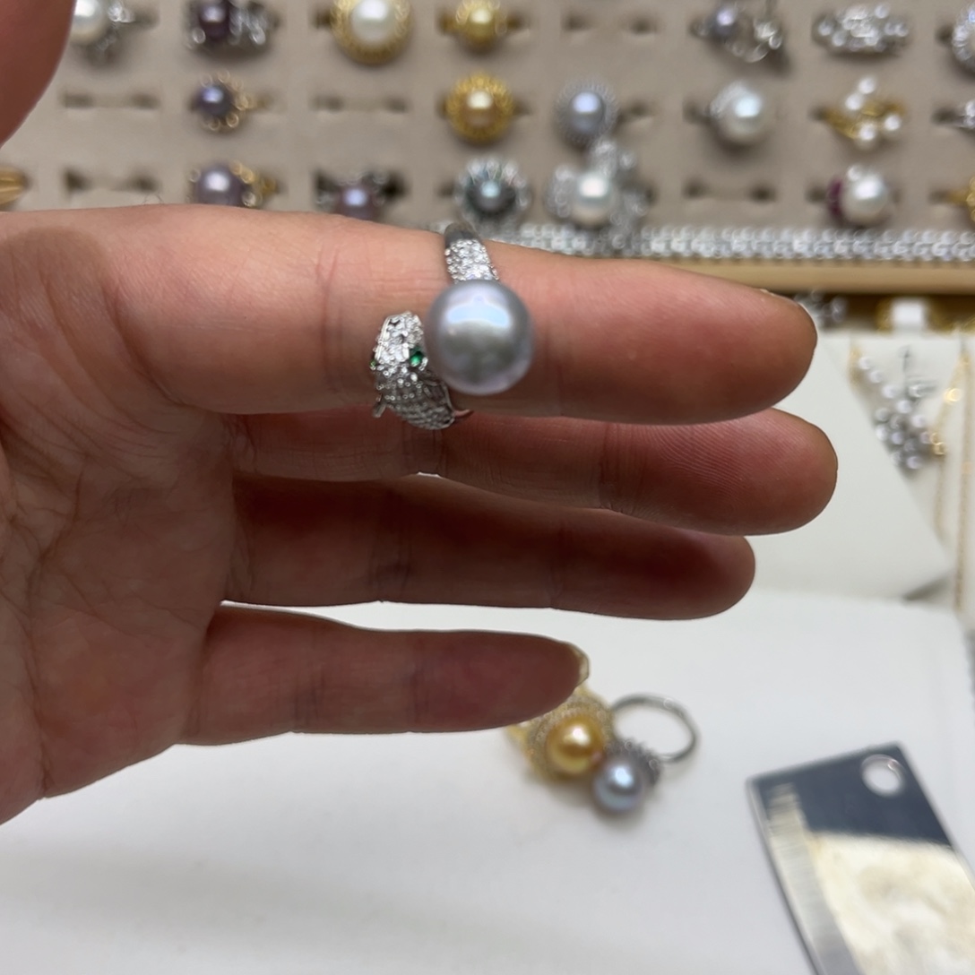 戒指淡水珍珠合金